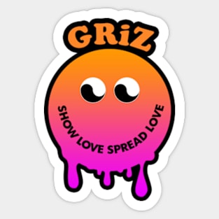 Griz Merch Dripy Smiley Sticker